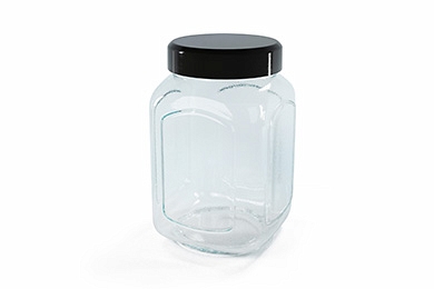 Sklěněná sklenice na sypké potraviny  "Krita" 0,72 L, černá